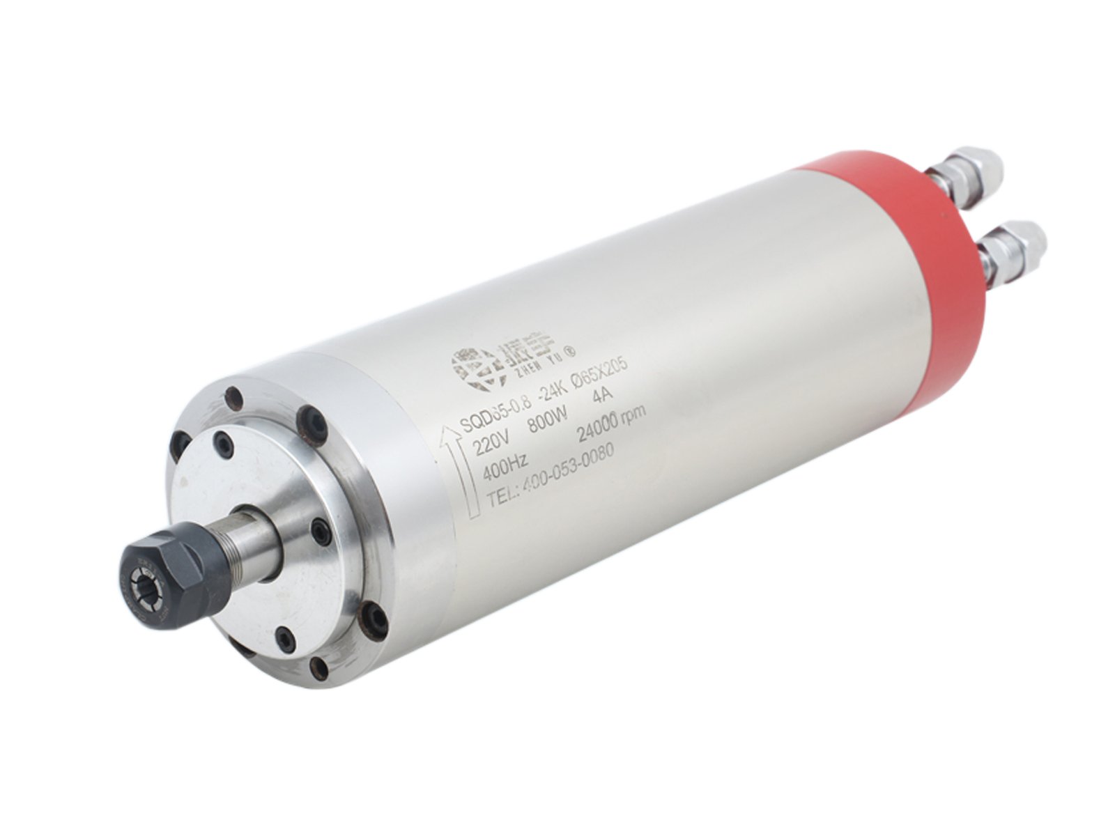 Details about   220V/800W/ER11/Φ65MM Water Cooling CNC Spindle Motor For CNC Router 4 Bearing 